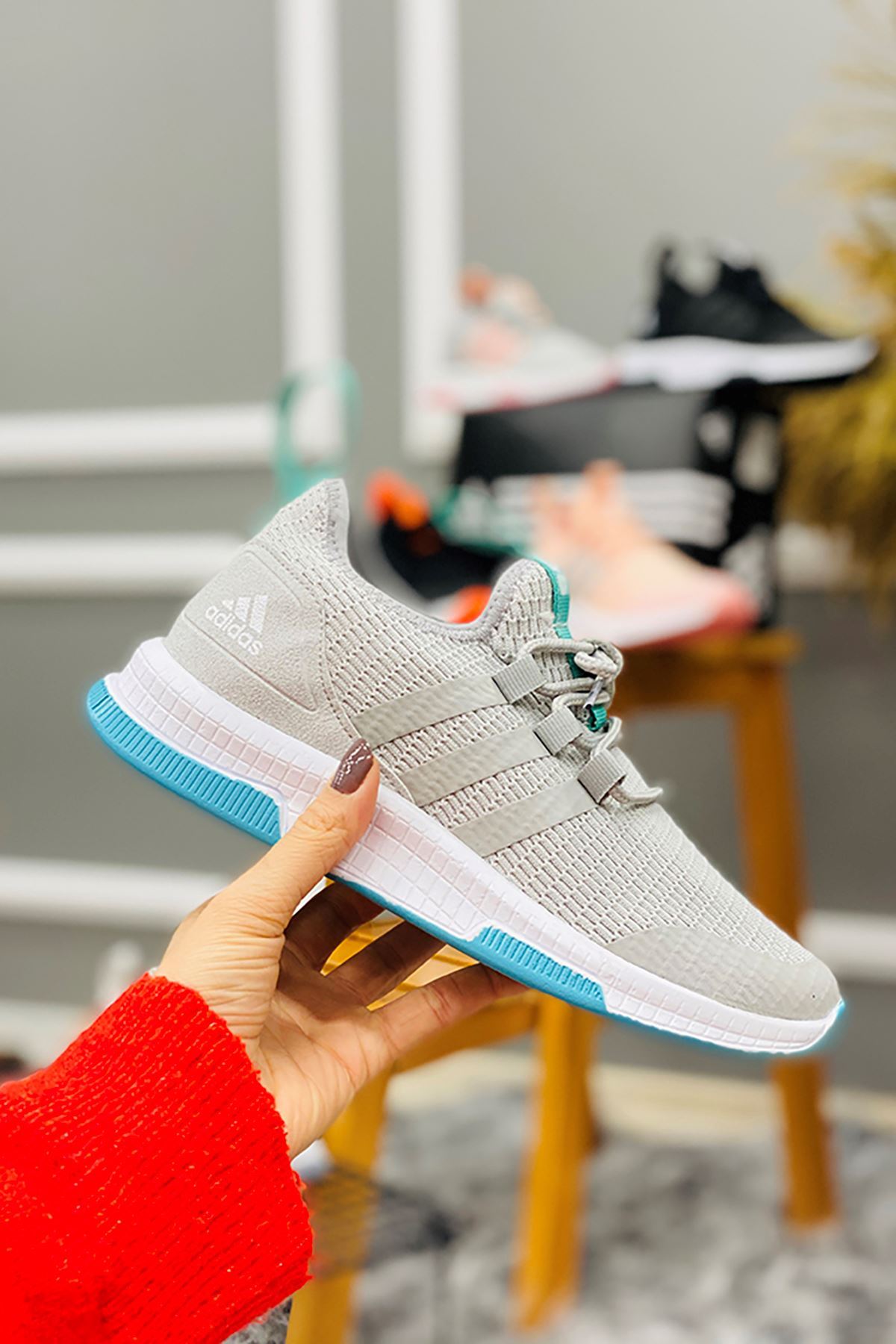 Adidas Neo Run Gri Turkuaz
