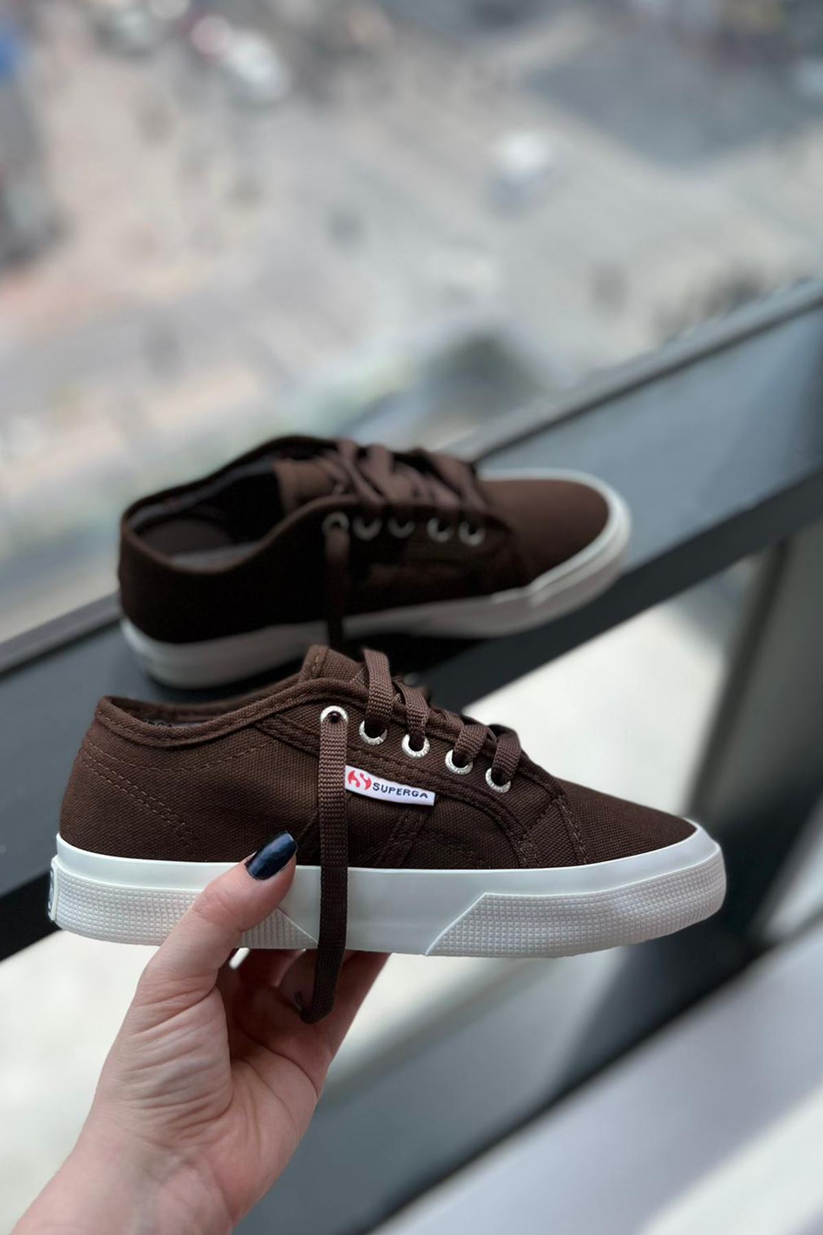 Superga yılan deals derisi kahverengi