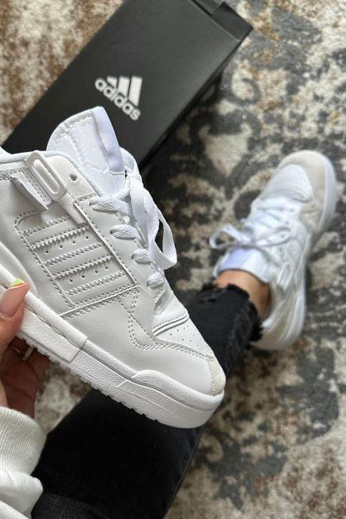 Adidas Forum Beyaz Gümüş Spor Ayakkabı