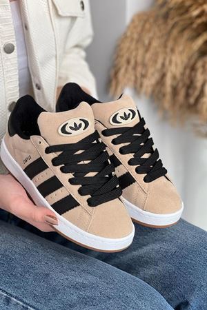 Adidas Campus Bej Siyah Spor Ayakkabı