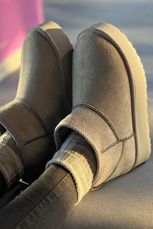 UGG Platform Taban Bej Bot