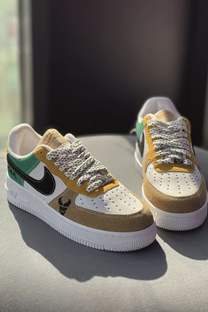 Nike Air Force Beyaz Yeşil Sarı