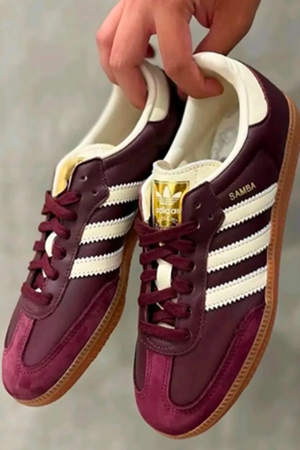 Adidas Samba Ayakkabı Bordo Beyaz