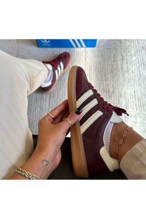 Adidas Samba Ayakkabı Bordo Beyaz