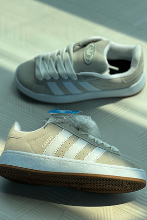 Adidas Campus Bej Beyaz Spor Ayakkabı