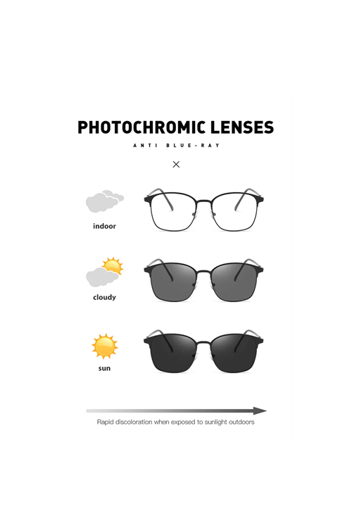 Alpottica Tera Black 2 in 1-Mavi Işık Koruyucu Fotokromik Gözlük