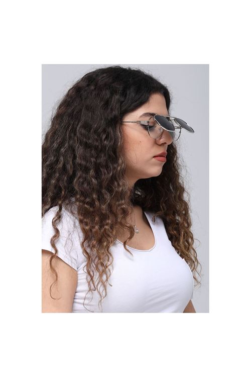 Alpottica Paul Silver Black Flip-Up Unisex Güneş Gözlüğü