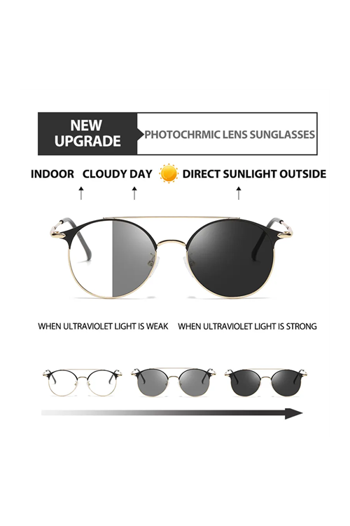 Alpottica Peaky Silver 2 in 1-Mavi Işık Koruyucu Fotokromik Gözlük