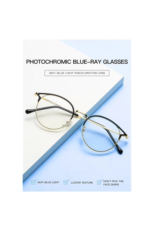 Alpottica Roma Gold 2 in 1-Mavi Işık Koruyucu Fotokromik Gözlük