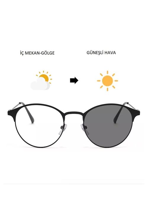 Alpottica Laurent Grey 2 in 1-Mavi Işık Koruyucu Fotokromik Gözlük