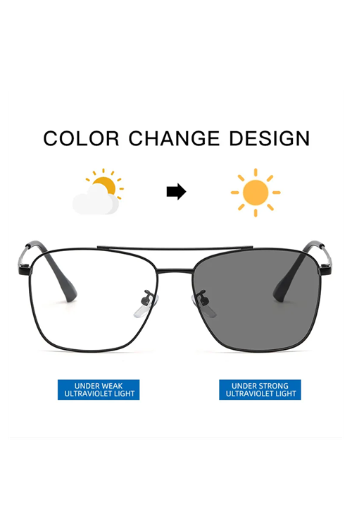 Alpottica Saint Black 2 in 1-Mavi Işık Koruyucu Fotokromik Gözlük