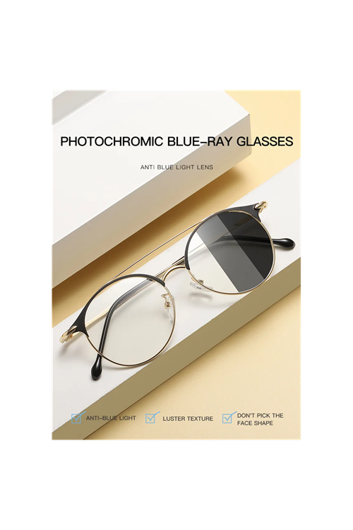 Alpottica Peaky Gold 2 in 1-Mavi Işık Koruyucu Fotokromik Gözlük