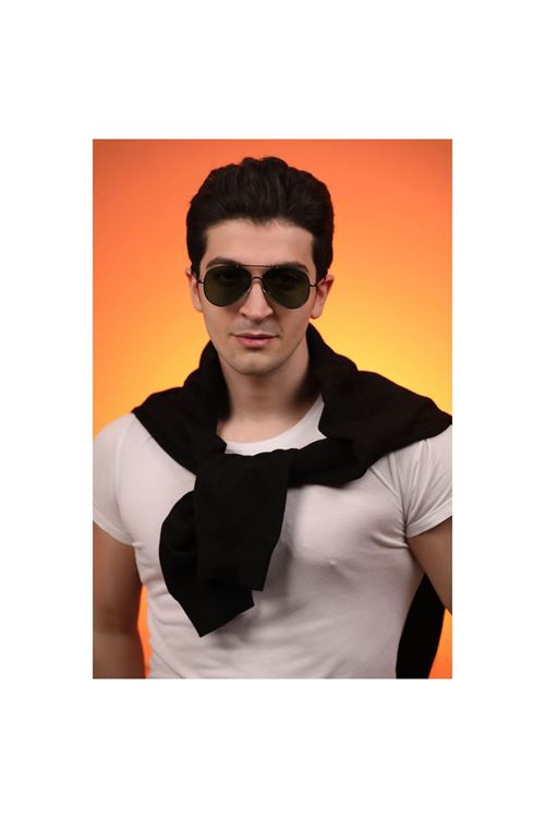 AlpotticaCam Genişliği: 58 mm  Sap Uzunluğu: 135 mm  Köprü Aralığı: 14 mm Topgun Black Green Unisex  Güneş Gözlüğü