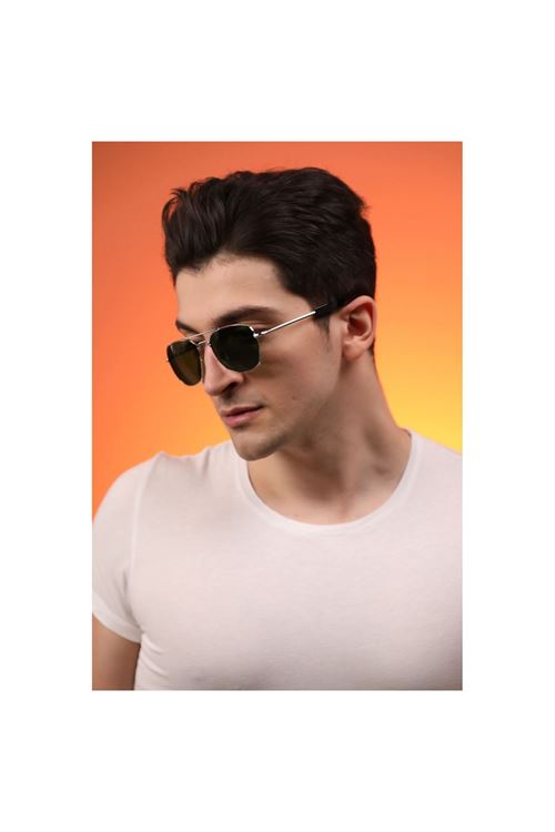 Alpottica Plane Silver Green Unisex  Güneş Gözlüğü