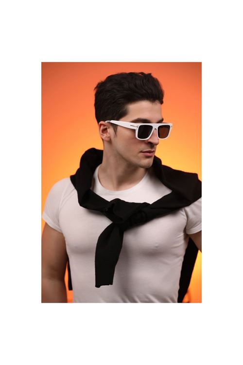 Alpottica Coldy White Black Unisex  Güneş Gözlüğü