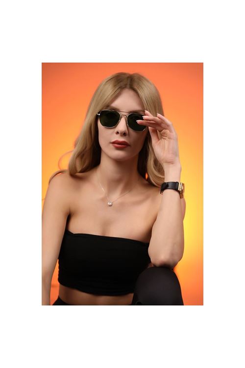 Alpottica Plane Silver Green Unisex  Güneş Gözlüğü
