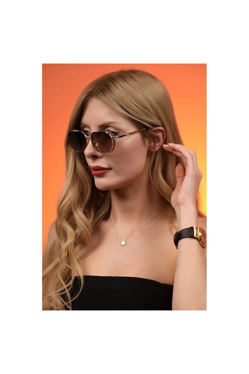 Alpottica Dave Gold Brown Unisex  Güneş Gözlüğü