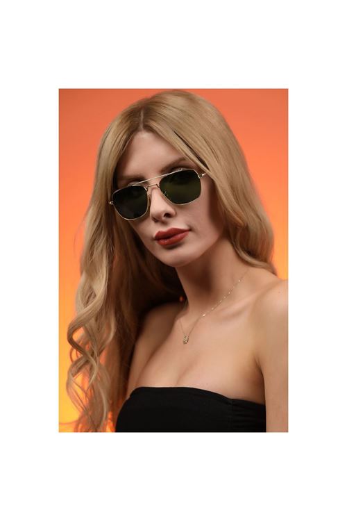 Alpottica Plane Gold Green Unisex  Güneş Gözlüğü