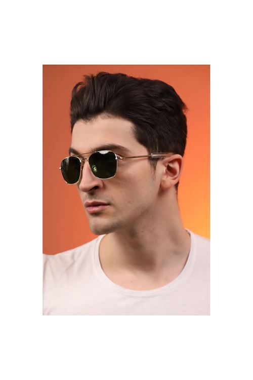Alpottica Plane Gold Green Unisex  Güneş Gözlüğü