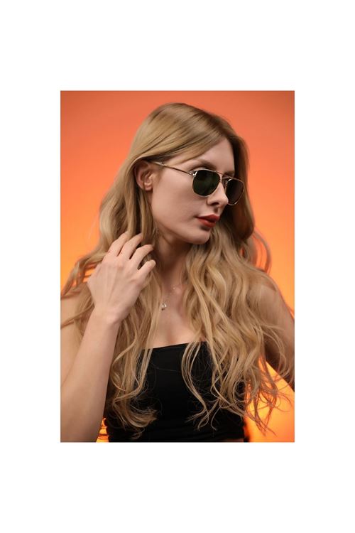 Alpottica Plane Gold Green Unisex  Güneş Gözlüğü