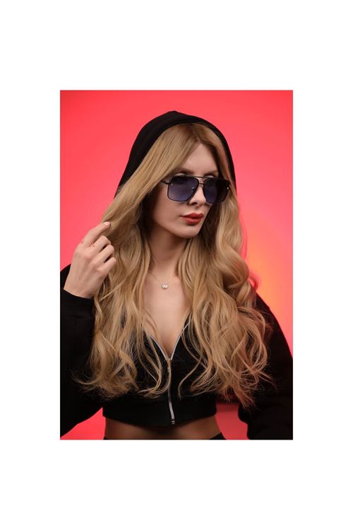 Alpottica Premium Black Blue Unisex  Güneş Gözlüğü