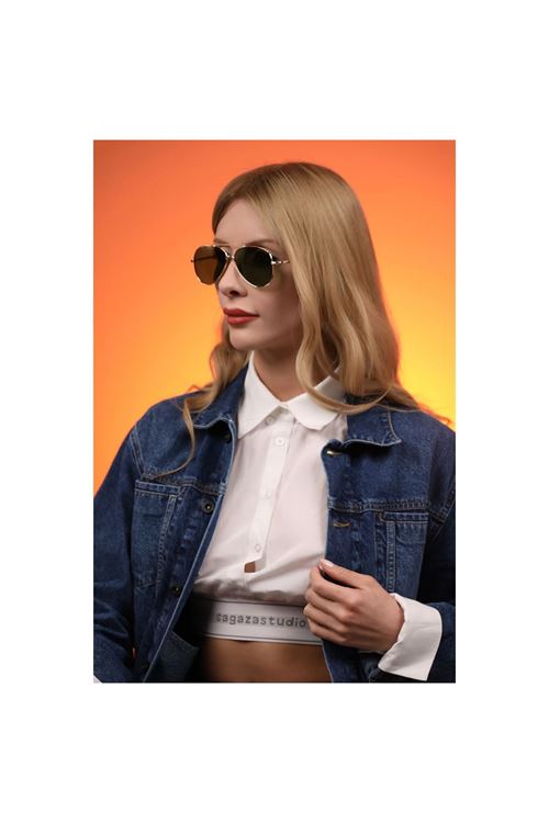 Alpottica Topgun Gold Green Unisex  Güneş Gözlüğü