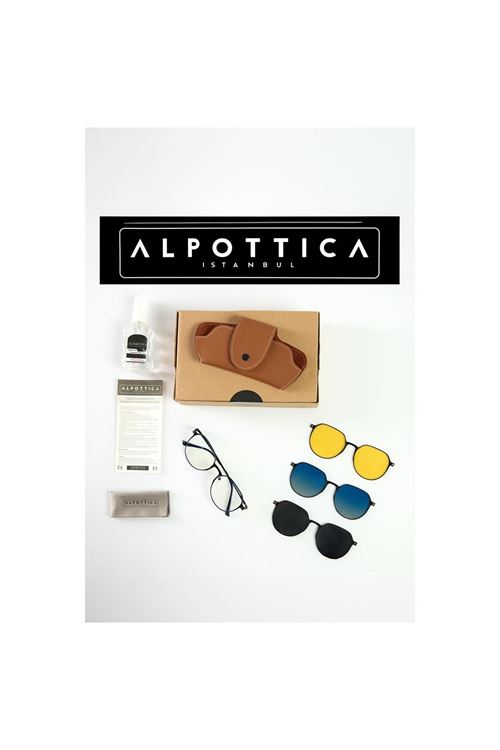 Alpottica Magnetic Eyewear 7023  4 in 1 Black