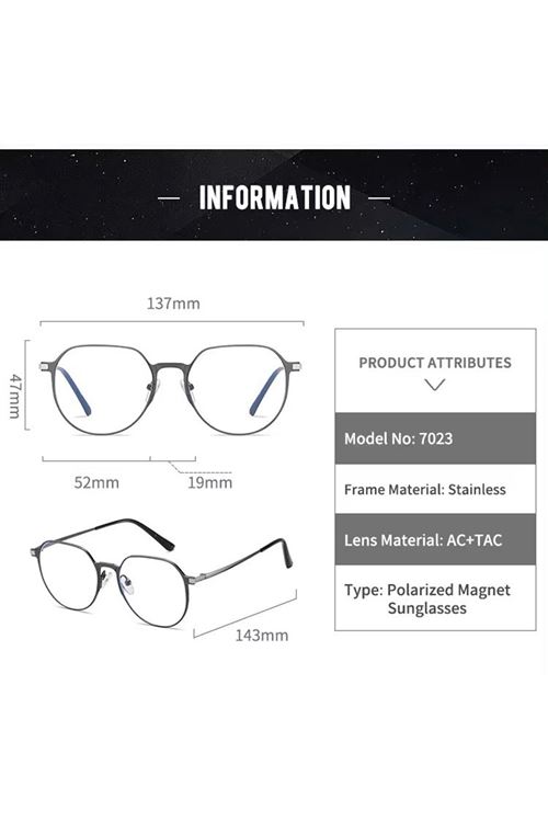 Alpottica Magnetic Eyewear 7023  3 in 1 Gun