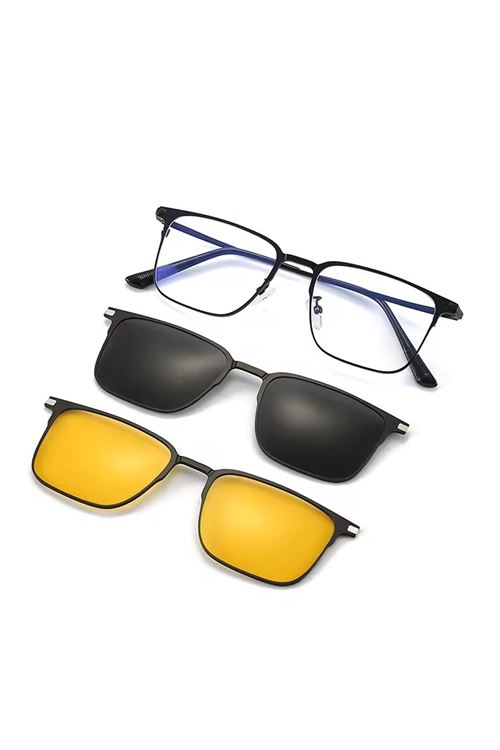 Alpottica Magnetic Eyewear 7012  3 in 1 BLACK