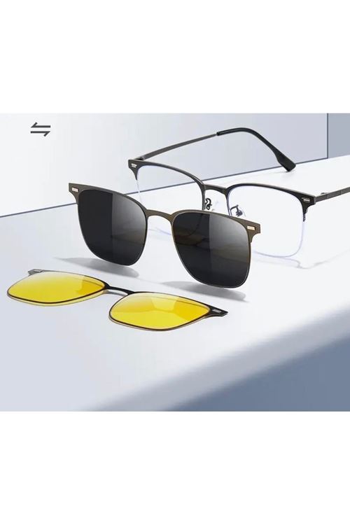 Alpottica Magnetic Eyewear 7650  3 in 1 BLACK