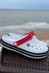 Crocs Beyaz Kırmızı Terlik