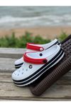Crocs Beyaz Kırmızı Terlik