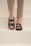 Milano Birkenstock Tokalı Siyah Terlik