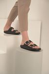 Milano Birkenstock Tokalı Siyah Terlik