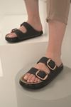 Milano Birkenstock Tokalı Siyah Terlik
