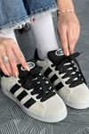Adidas Campus Bej Siyah Spor Ayakkabı