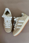 Adidas Campus Bej Beyaz Spor Ayakkabı
