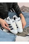 Adidas Campus Beyaz Siyah Çizgili Spor Ayakkabı