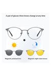 Alpottica Magnetic Eyewear 7029  3 in 1 BLACK